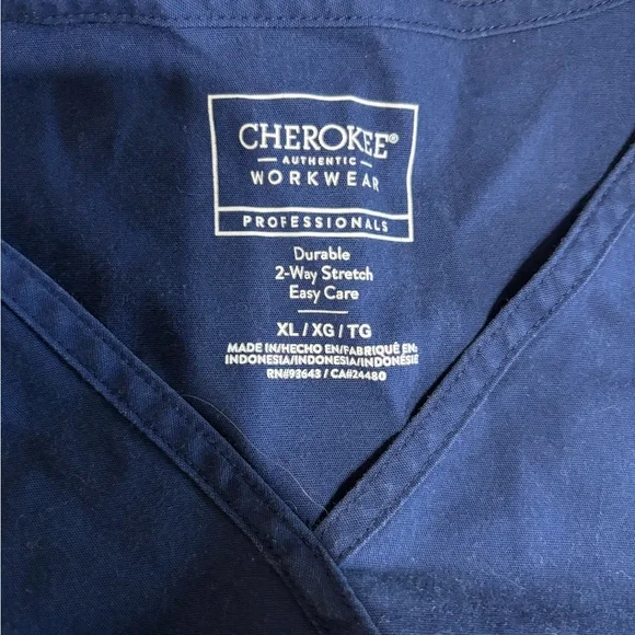 Cherokee Navy Blue maternity Scrub set - Picture 3 of 5